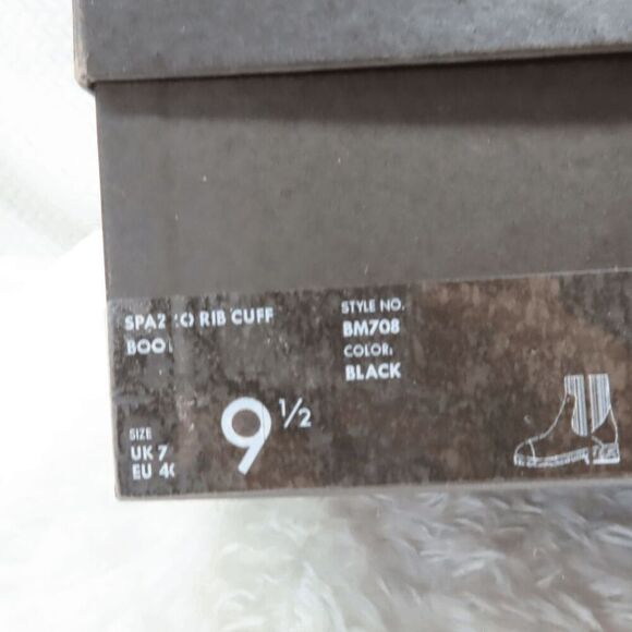 J. Crew Black Spazzo Ribbed-knit Cuff Boot Size 9.5 - Picture 8 of 8